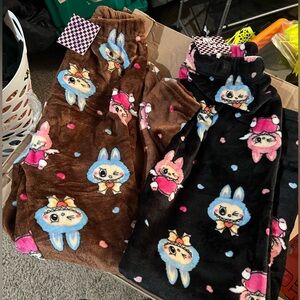 Labubu Print Fuzzy Pjs